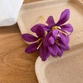 Fabric Twin Flower U Pin Hair Sticks Four Color Options view 7
