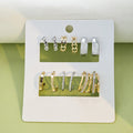 Gold Silver Mixed Geometric Huggie Hoop Earring Sets view 6