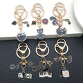 Six Black Cat Music Keychains with Instrument Motifs view 2