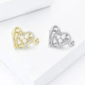 Pearl Openwork Heart Brooch in Gold and Silver for Jackets and Scarves view 3