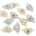 Crystal Hamsa Evil Eye Charms in Six Colors and Two Metal Tones view 5