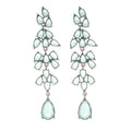 Green Leaf Crystal Chandelier Earrings in Four Distinct Styles view 5