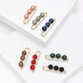 Five Pearl Bar Safety Pin Brooch Set for Jackets Scarves and Coats view 5