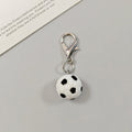Basketball and Soccer Ball Lobster-Clasp Charms in Silver Tone view 7
