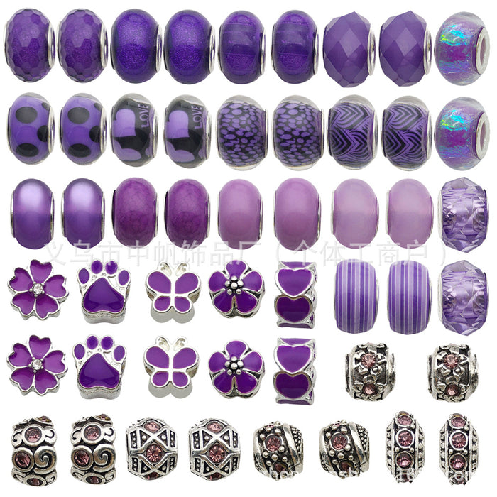 Purple Large-Hole Bead Metal Beads with 22 Listed Options