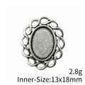 Wavy Edge Oval Pendant Setting 13x18mm in Two Finishes view 5