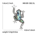 Silver Tone Abalone Shell Inlay Frog Brooch Animal Pin view 6