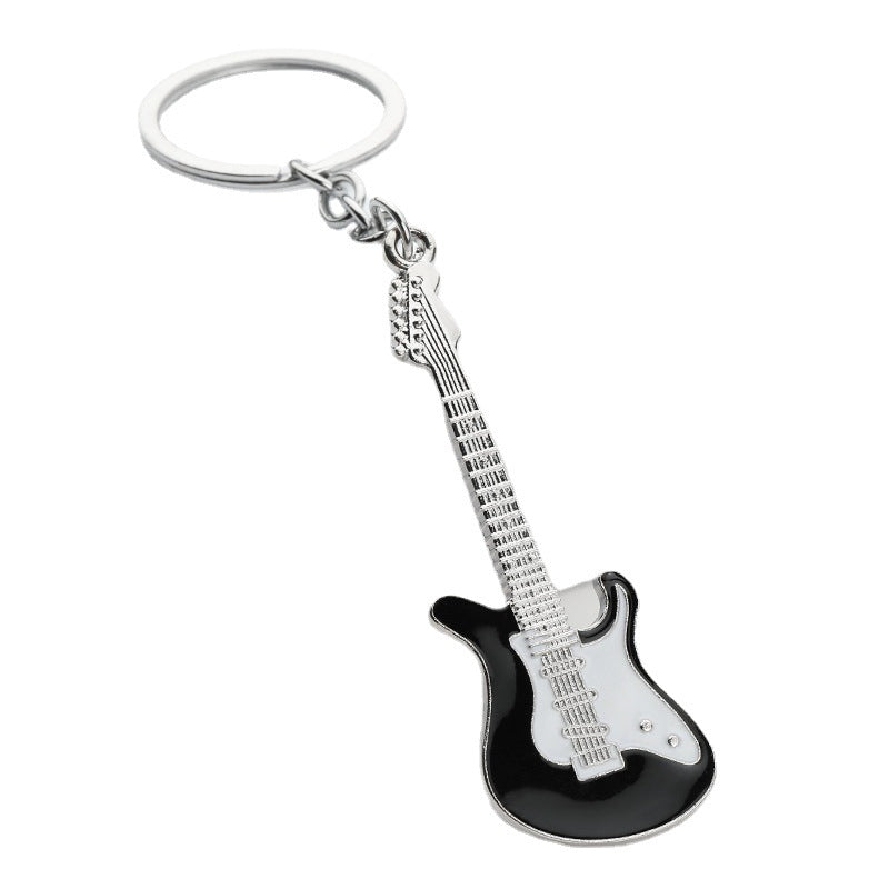 Enamel Metal Guitar Keychain Gift Bag Charm for Keys