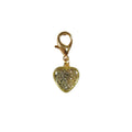 Gold Tone Glitter Heart Lobster-Clasp Charms in Seven Color Options view 9