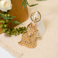 Multicolor Rhinestone Fox Keychain Gold Tone Metal Charm view 3