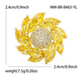 Marquise Crystal Pinwheel Flower Brooch in Six Colors view 8