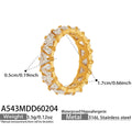 Triangle Crystal Eternity Rings in Six Colors and Three Sizes view 7