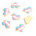 Enamel-Look Gold Silver Heart Alloy Connectors in 12 Styles view 8