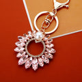 Crystal Sunflower Keychains in Yellow Pink and Braided Loop Options view 7