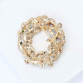Enamel Holiday Wreath Bow Brooch in 1 Style Metal Pin view 4