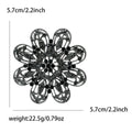 Openwork Crystal Flower Brooch in Four Finishes Jacket and Scarf Accessory view 9