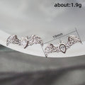Silver Pave Bat Stud Earrings Teardrop Center Pair Alloy view 5