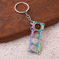 Engine Cylinder Head Gasket Metal Keychain, Five Finishes view 3