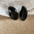 Glossy Irregular Oval Statement Stud Earrings in Four Colors view 8