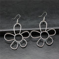 Open Flower Drop Earrings in Detailed Metal Finishes for Jewelry Making view 6