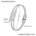 Multi Layer Stainless Steel Mud Drill Open Bangle Pair view 7