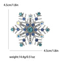Crystal Snowflake Brooch in Four Color Finishes Decorative Lapel Accessory view 4