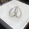 Silver Leaf Hoops