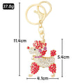 Rhinestone Poodle Keychain Gold Clasp Four Color Variants view 3