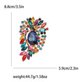 Asymmetric Crystal Leaf Brooch in Nine Colors for Jackets Scarves and Lapels view 12