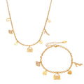 Handbag Heel Star and Heart Charm Necklace and Bracelet view 5