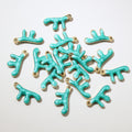 Tiny Colorful Enamel Coral Branch Charms in Nine Options view 7
