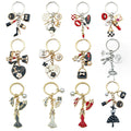 Butterfly Charm Keychains in 12 Pictured Variations for Bags and Keys view 5