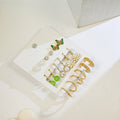 Gold Mixed Stud Huggie and Hoop Twelve Pair Earring Set view 4