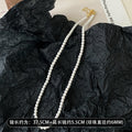 White Faux Pearl Strand Necklace Gold Clasp Six Diameters view 9