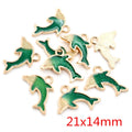 Enamel Dolphin Starfish and Shell Alloy Charms for Jewelry Making view 6