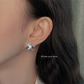 Silver Tone Aqua Starfish Earrings In Clip And Stud Styles view 2