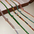 Baguette Crystal Tennis Bracelets Multi Color Center Stone view 4