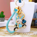 Jeweled Scooter Rabbit Keychains in Three Colors with Three Loop Styles view 11