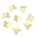 Enamel-Look And Crystal-Accented Silver Gold Butterfly Alloy Charms in 12 Styles view 3