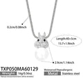 Squirrel and White Pearl Necklace and Earring Collection in Four Finishes view 8