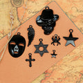 Black Celestial Skull and Wing Alloy Pendants in 10 Styles view 1