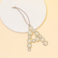 Pearl Letter Ornament Initial Hanging Charm Ribbon Loop view 2