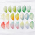 Frosted Glass Leaf Charms in Nine Gradient and Flecked Finishes view 6