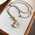 Brown Cord Coastal Charm Necklaces in Four Designs view 8