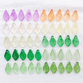 Mini Translucent Glass Leaf Beads in Ten Color Finishes view 6