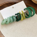 Colorful Marbled Resin C Hoop Stud Earring Sets Jewelry view 6