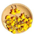 Yellow Mini Rubber Duck Drop Earrings Silver Hooks view 5