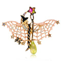 Black Bat Metal Brooch Pin for Jackets and Lapels Pictured Design view 1