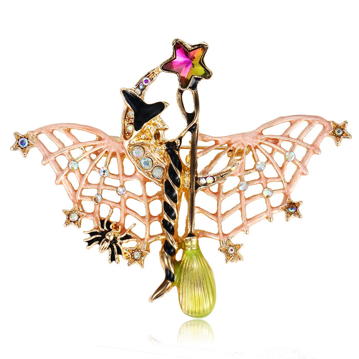 Black Bat Metal Brooch Pin for Jackets and Lapels Pictured Design