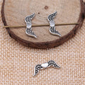 Winged Heart Small Hole Metal Bead in Three Vintage Finishes view 2